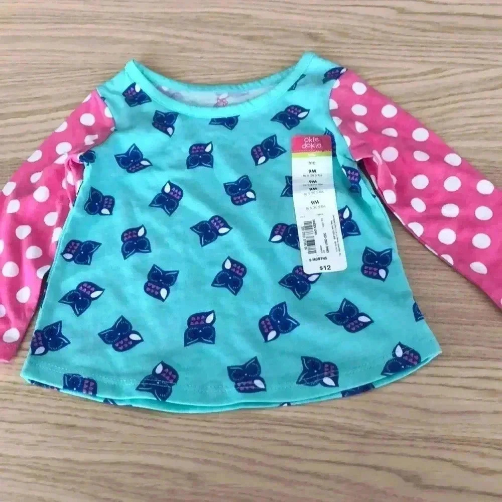 🆕Okie Dokie Girl Long Sleeve Top 9M🆕